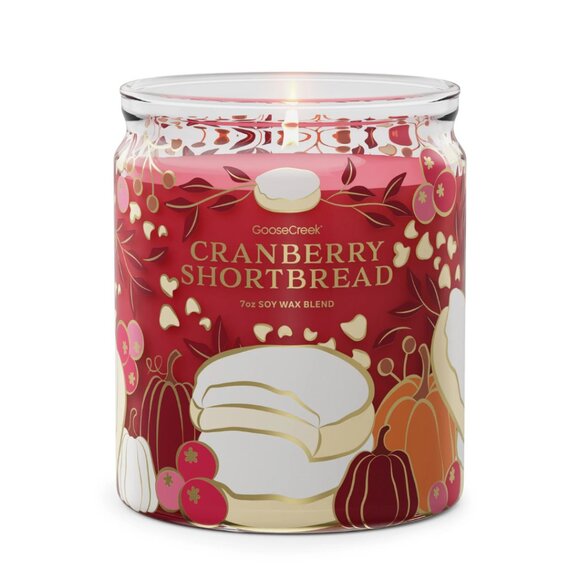 GOOSE CREEK Cranberry Shortbread Candle NWT - Picture 1 of 4